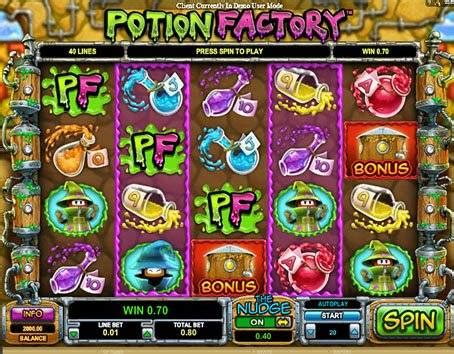 Игровой автомат Potion Factory (Фабрика Снадобий)  играть бесплатно онлайн
